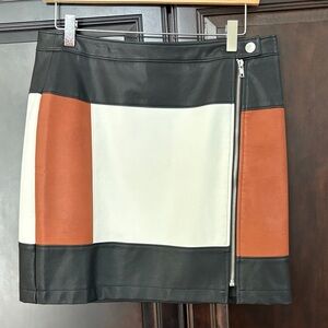INC International Concepts Black, White, and Brown Mini Skirt